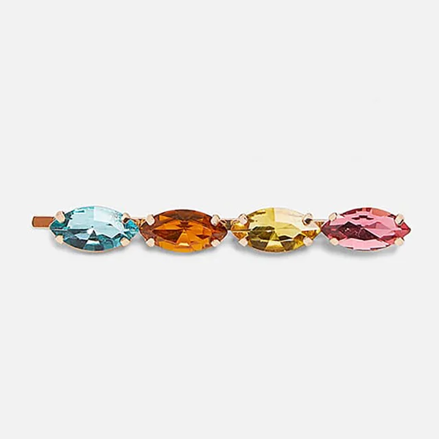 Flatfoosie Fashion Shell Conch Hair Clip Pins For Women Geometric Hollow Crystal Letter Hairpin Clips Hair Styling Accessories - Окраска металла: 2301