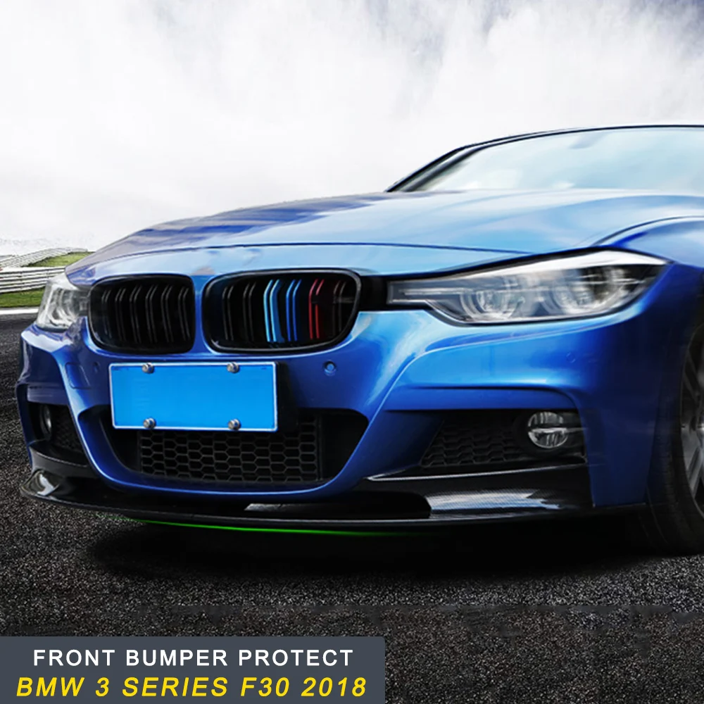 

Auto Car Carbon Fiber Front Bumper Fender Protector Cover Frame Trim Sticker Accessories For BMW 3 Series F30 2012-2018