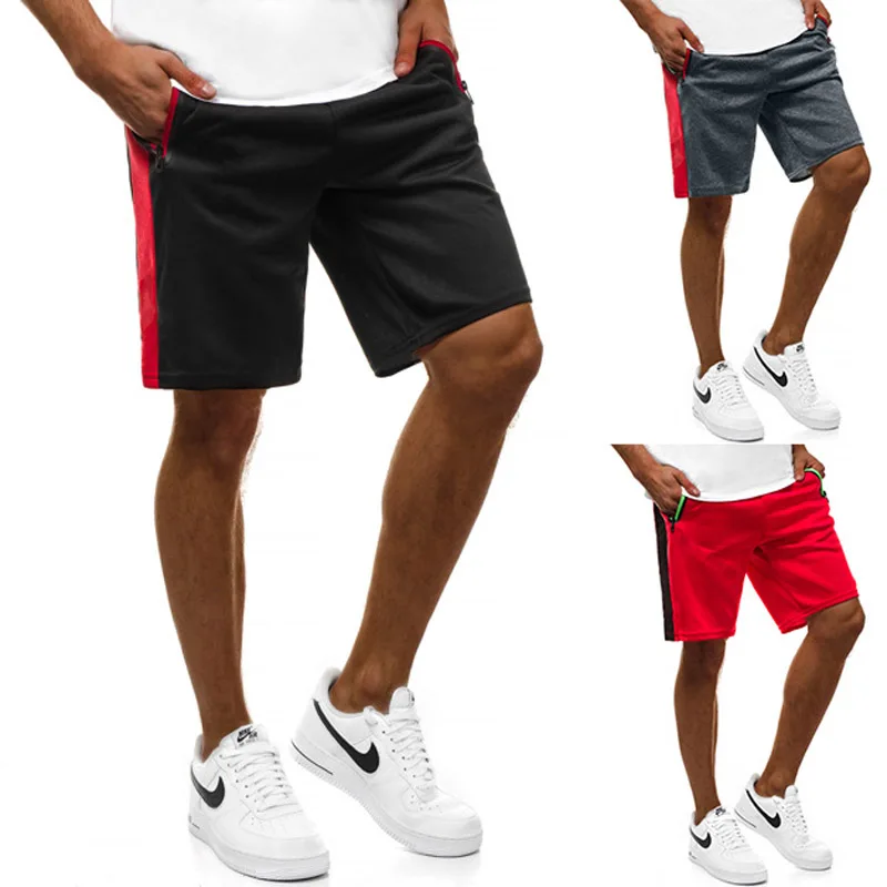 

Summer Shorts Mens Fashion Casual Large Size Spliced Athletic Sweatpants Drawstring Males Running Boardshorts Breathable Soft