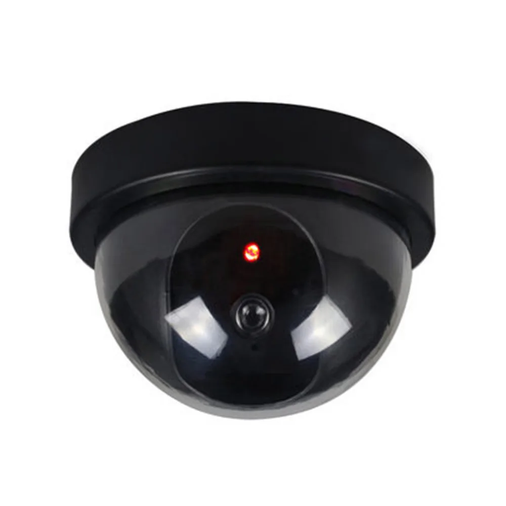 

Black Plastic Smart Indoor/Outdoor Dummy Home Dome Fake CCTV Security Camera with Flashing Red LED Light CA-05