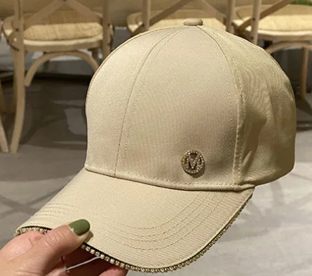 Letter M Rhinestone Women Baseball Cap 2020 New Female Solid Outdoor Autumn Adjustable Embroidered Hip-hop Hats Summer Sunhat05