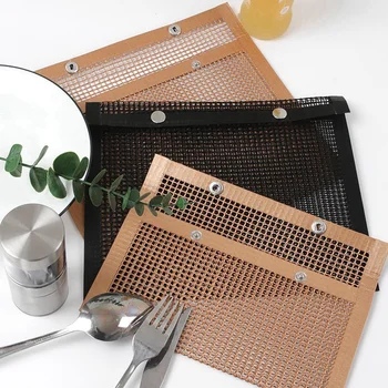 

5 PCS Non-Stick Mesh Grilling Bag Reusable BBQ Fruit and Vegetable Meat Storage Bag Barbecue Heat Resistant Bags