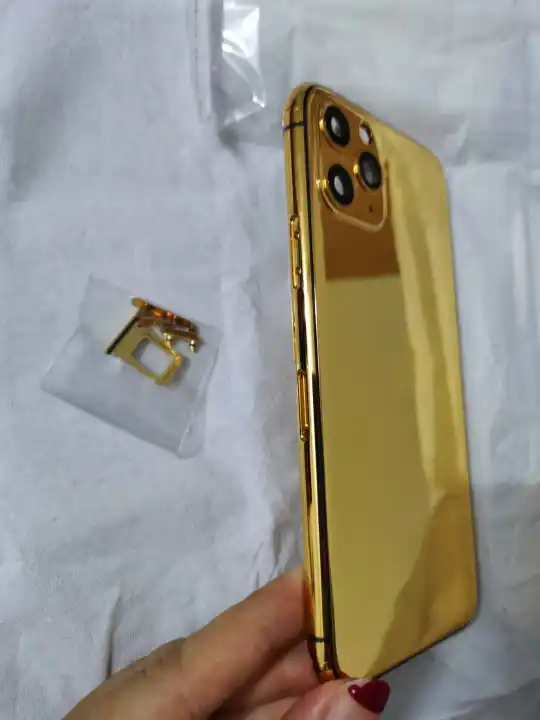 Chassis Or Miroir 24k Pour Telephone 11 Pro Max Coque De Batterie Cadre Central Avec Logo Offre Speciale Aliexpress