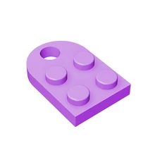 Buildmoc compatível monta partículas 3176 modificado 2x2 blocos de construção peças diy logotipo educacional tecnologia peças brinquedos