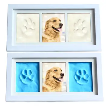 

Pet Keepsake Kit Pet Keepsake Picture Frame And Pawprint Kit Paw Print Keepsake Frame Kit With Wooden Photo Frame And Clay