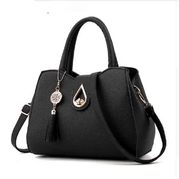 

2019 High Quality Large Capacity Shell Bolsas Shoulder Female Women Tassel Pendant Handbag Water Droplets Sequined Messenger Bag