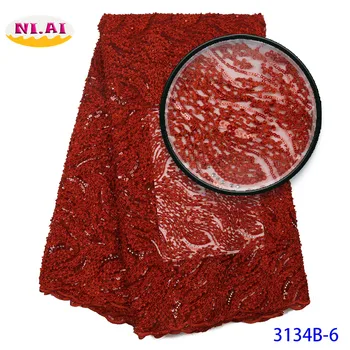 

nigerian red lace fabric 2019 high quality lace aso ebi style dentelle tissus haute qualit tulle MR3134B