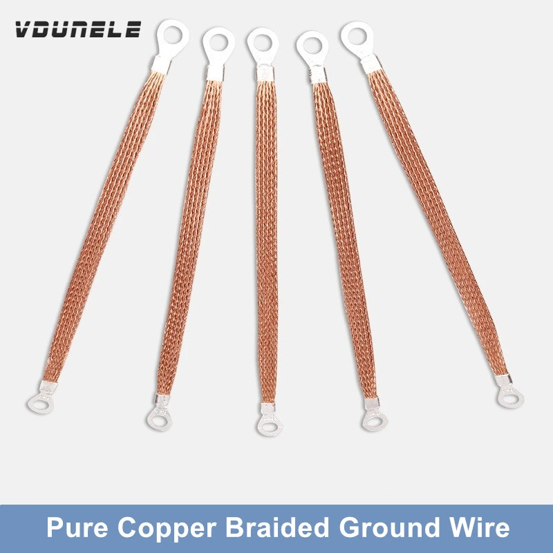 Cable de conexión a tierra para bandeja de cables, Cable de tierra  trenzado, Cable de cobre puro, cableado de rango de puente de 6/10mm|Alambres  y cables| - AliExpress