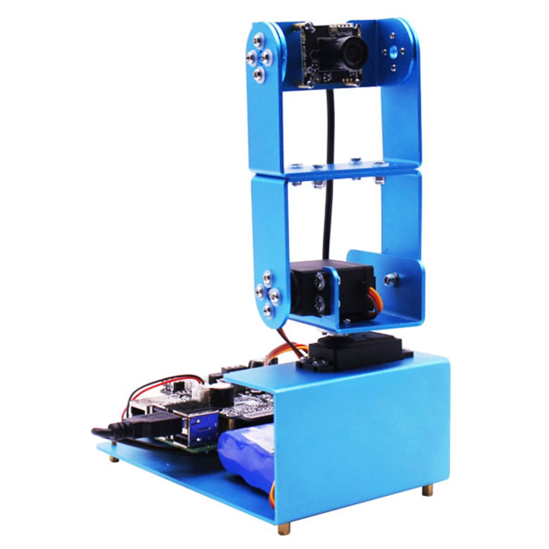 AI Camera Gimbal Computer Vision Robot OpenCV Face Detector Kit With Mainboard For Raspberry Pi 4/1G Internal Storage Education