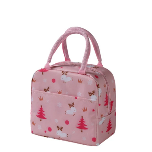 1PCs Fresh Cooler Bags Waterproof Nylon Portable Zipper Thermal Oxford Lunch Bags For Women Convenient Lunch Box Tote Food Bags K