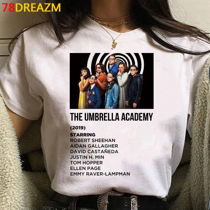 The Umbrella Academy Summer Top Femme White T Shirt Grunge Harajuku Summer Top Graphic Tees Women