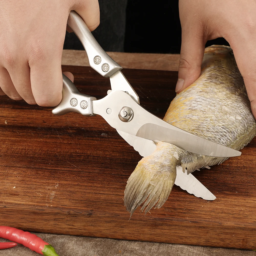 WAK forbici da cucina professionali in acciaio inossidabile forbici per  ossa di pollo in polvere forbici da taglio per pesce anatra di pollo forbici  da cucina - AliExpress