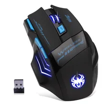 2,4G Беспроводная игровая мышь zelotes с пауком, многоцветная настольная мышь с подсветкой, геймерская мышь для ноутбука, Регулируемая оптическая мышь 2400 dpi