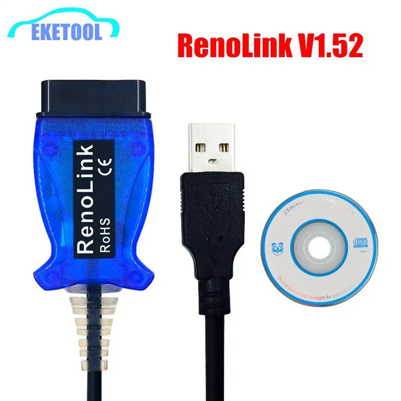 V1.52 Renolink OBD2 диагностический интерфейс для автомобилей Renault/Dacia ECU программист подушка безопасности/ключ кодирования Многофункциональный
