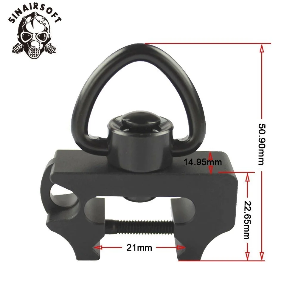 High Quality 250 Lb. Pull Quick Detach Sling Swivel Adapter With 20mm Picatinny Rail Mount Base For Paintball Hunting Target High Quality 250 Lb. Pull Quick Detach Sling Swivel Adapter With 20mm Picatinny Rail Mount Base For Paintball Hunting Target
