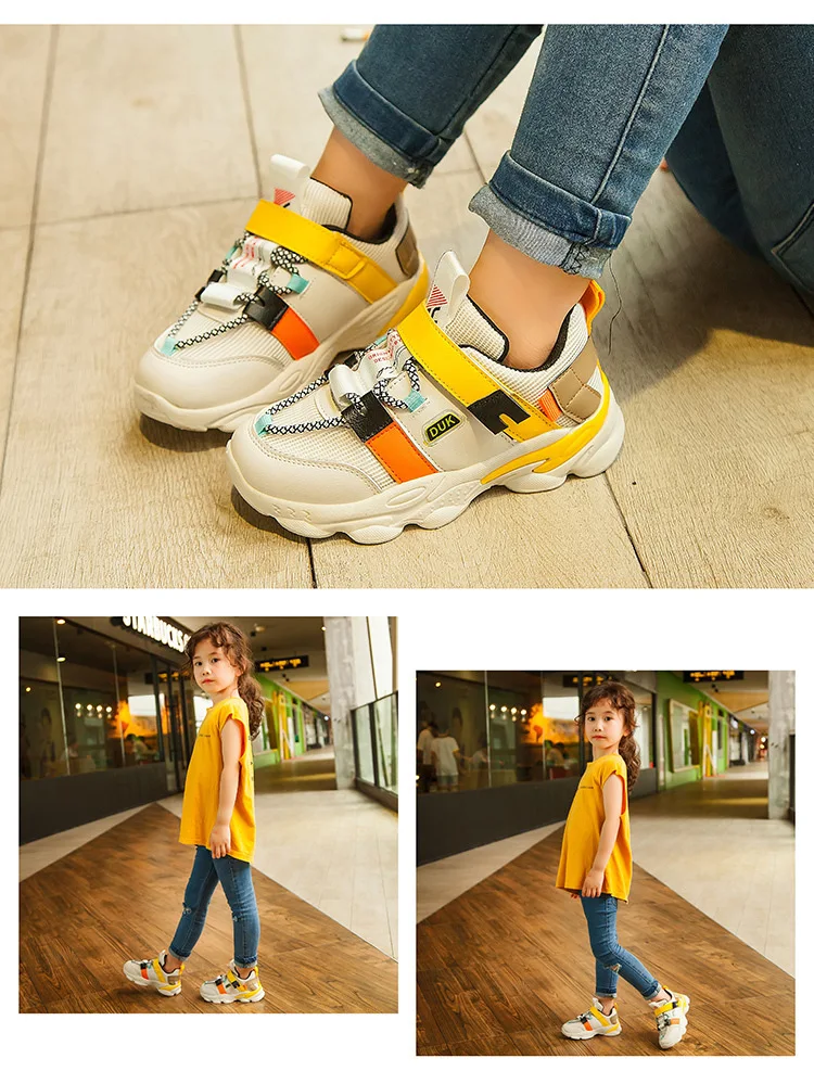 Children's Sports Shoes Autumn New Girls Big Children Casual Breathable Boy Old Shoes Shoes Mesh Children's Shoes Tide