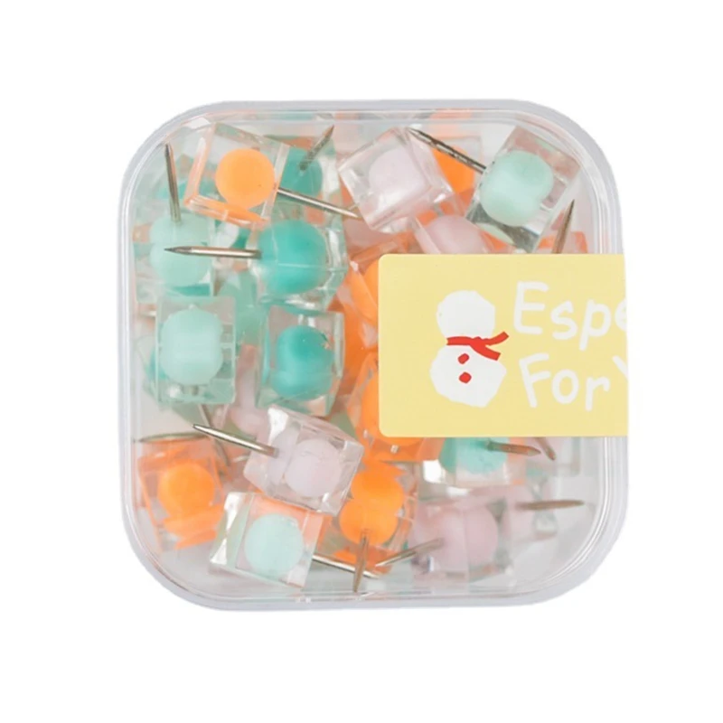 50 Pieces Push Pins Decorative Pushpin Creative Index Thumbtacks for Notice Board Markers Office School Supplies