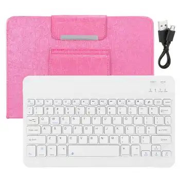 

mechanical keyboard 10in Keyboard+PU Leather Case W/Stand Bluetooth Tablet Huge Screen Mobile Phone keyboard stand computer