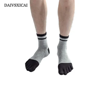

1Pairs/lot=2pieces Autumn Winter Five Toe Socks Business Man Five Fingers Long Tube Breathable Mesh Male Cotton Socks