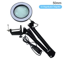 

Foldable 8X Illuminated Magnifier Light USB 64 LED Magnifying Glass for Repair/Table Lamp/Jewelry Maker/Skincare Beauty Tool