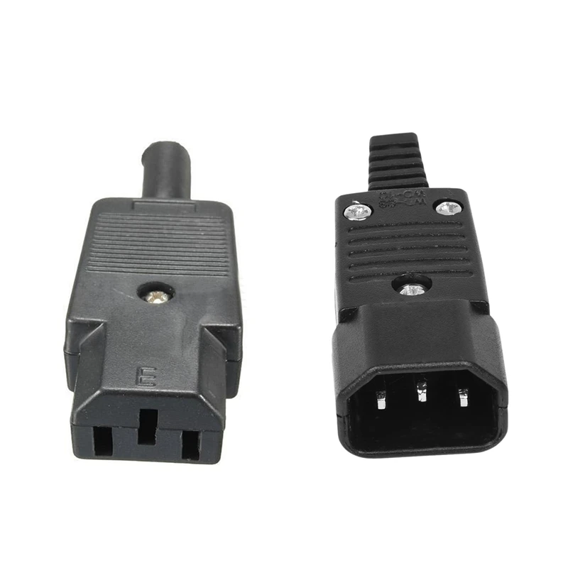 AABB-5Pair IEC 320 C14 адаптер питания кабель штекер Rewirable разъем 3Pin мужской и IEC 320 C13 Женский штекер Адаптер 3Pin Socke