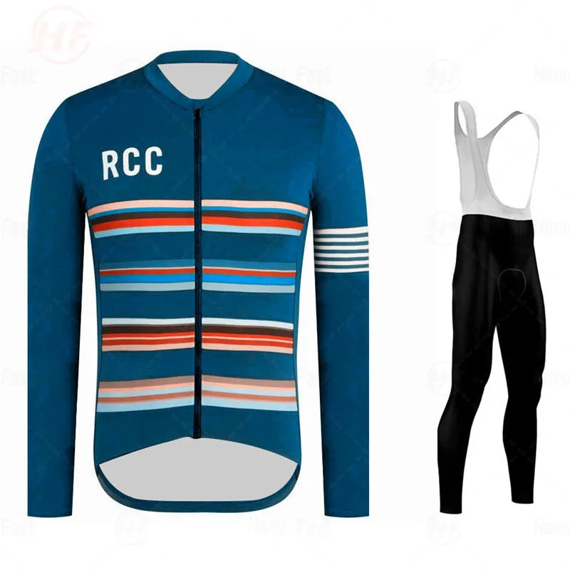 RCC TEAM 2021 дышащий велосипедный комплект одежды с длинным рукавом летняя Джерси