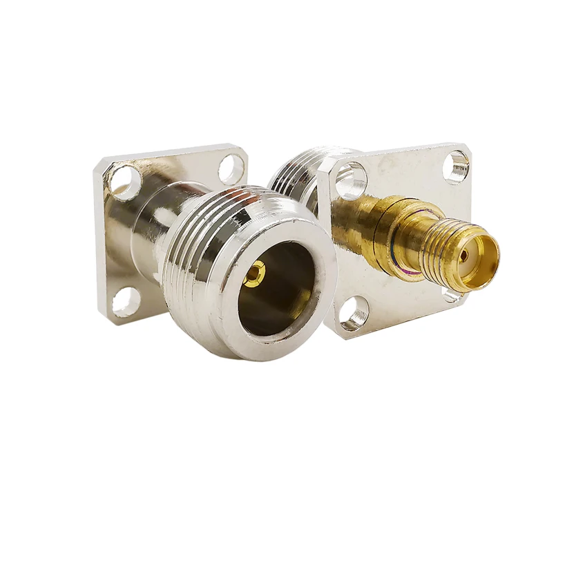1PCS SMA Female Jack to N With 4 Hole Flange Panel Mount RF Coaxial Adapter N-Type Connectors | Обустройство дома