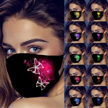 

10pc Face Mask Adult Unisex Mascarillas Butterfly Printed Mascarilla Facial Reutilizable Masque En Tissu Lavable Earloop Маска