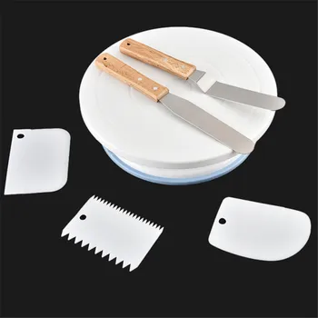 

36pcs Cake Decorating Turntable Set Tools Nozzles Mould Stainless Steel Spatula
