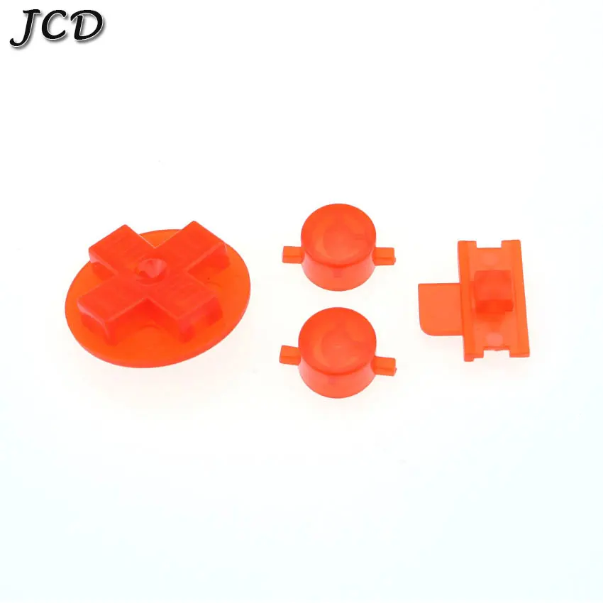 JCD 12 цветов опционально черный прозрачный таможенный DIY набор кнопок Замена для Gameboy классический для GB DMG A B кнопки D-pad - Цвет: clear orange
