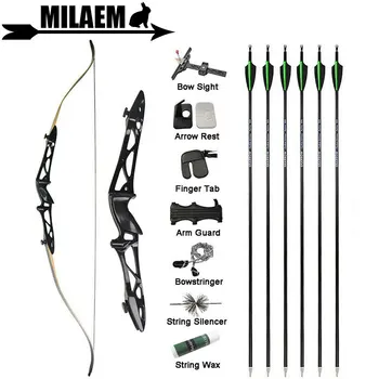 

14-40lbs Archery Recurve Bow And Arrow Set 66/68/70 inch Carbon Arrows Right Hand Shooting Hunting Accessories