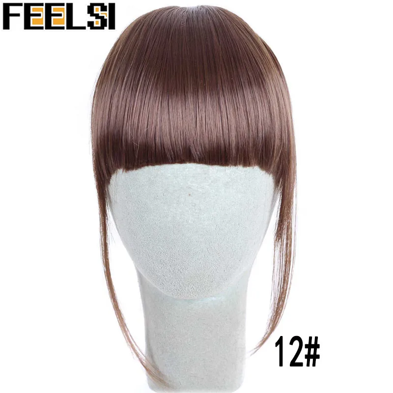 FEELSI, 13 видов цветов, заколка для волос, челка, шиньон, синтетическая имитация челок, шиньон для наращивания волос на заколках - Цвет: P1B/613
