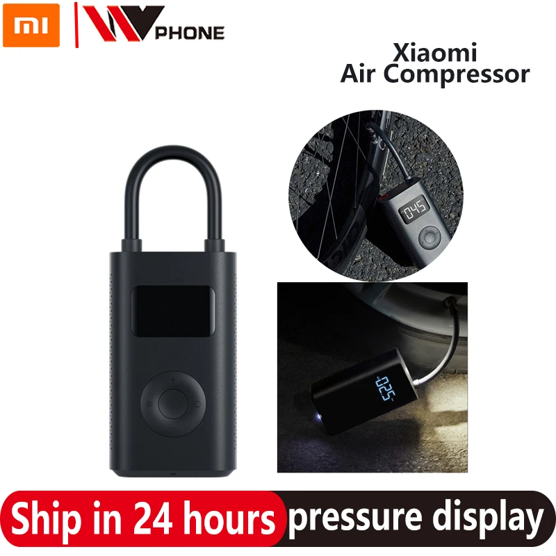 Xiaomi Mi Mijia Portable Digital Pump Air Compressor Tire Pressure Detection Electric Inflator Pump For Bike Motorcycle Car ball
