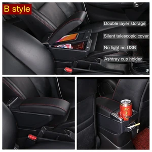 Image 5 - Armrest box for March Micra K13 MK4 IV central Store content Storage box Double with Ashtray Cup holder accessories version