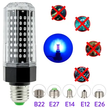 

140LED 60W E27 Sterilize UV-C Light E26 B22 Germicidal UV Lamp Home Disinfection Corn Shape Light Bulb E12 E14 110V/ 220V