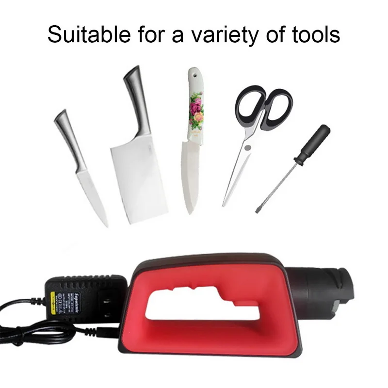 Портативная электрическая точилка для кухонных ножей 110-240 в профессиональный моторизованный вращающийся нож заточка каменных инструментов для ножниц