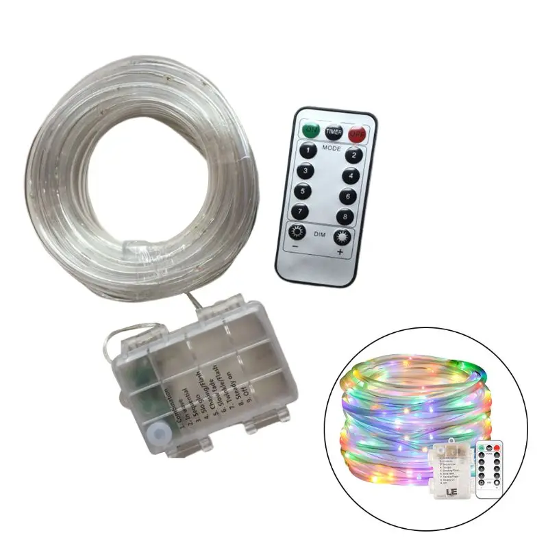 IP65 Waterproof LED Rope 10m String Lights USB Powered with Remote Control 100