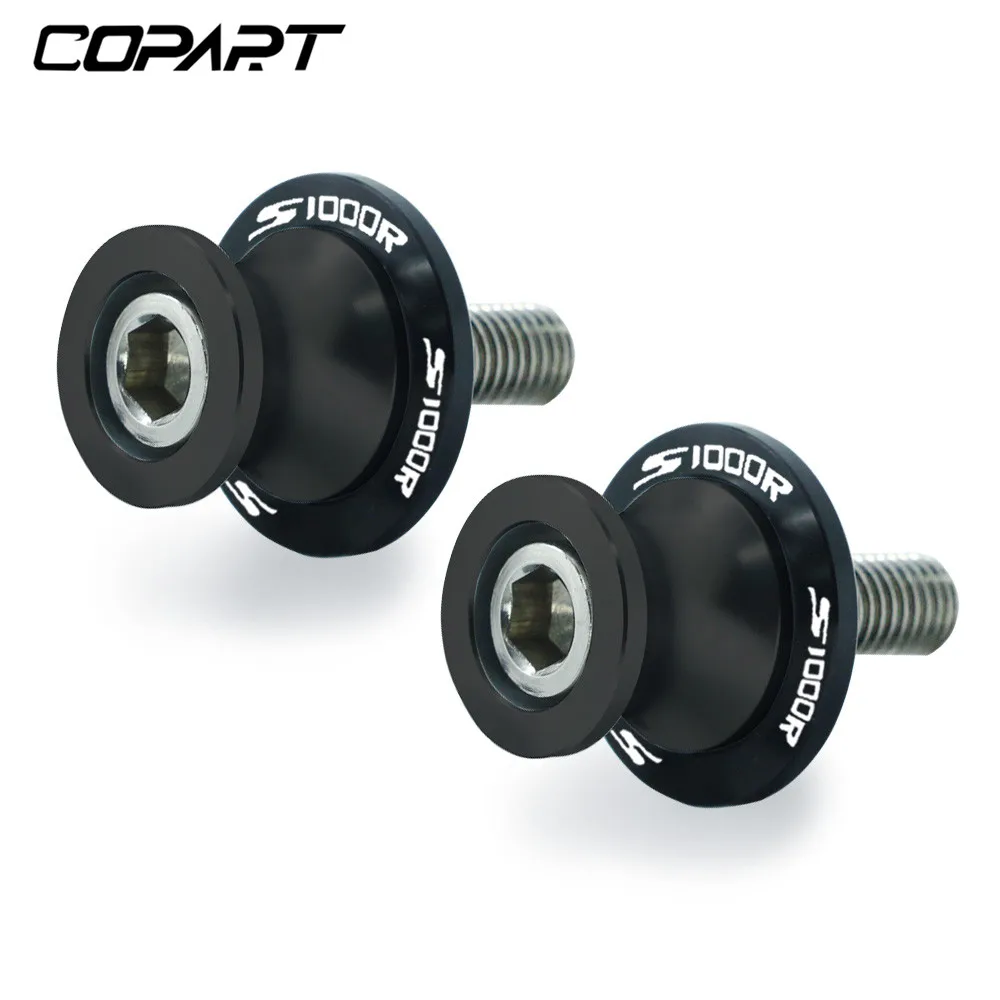 For BMW S1000R S1000RR 2PCS 8MM Motorcycle SwingArm Sliders Spools CNC Swing Arm Stand Screw Paddock