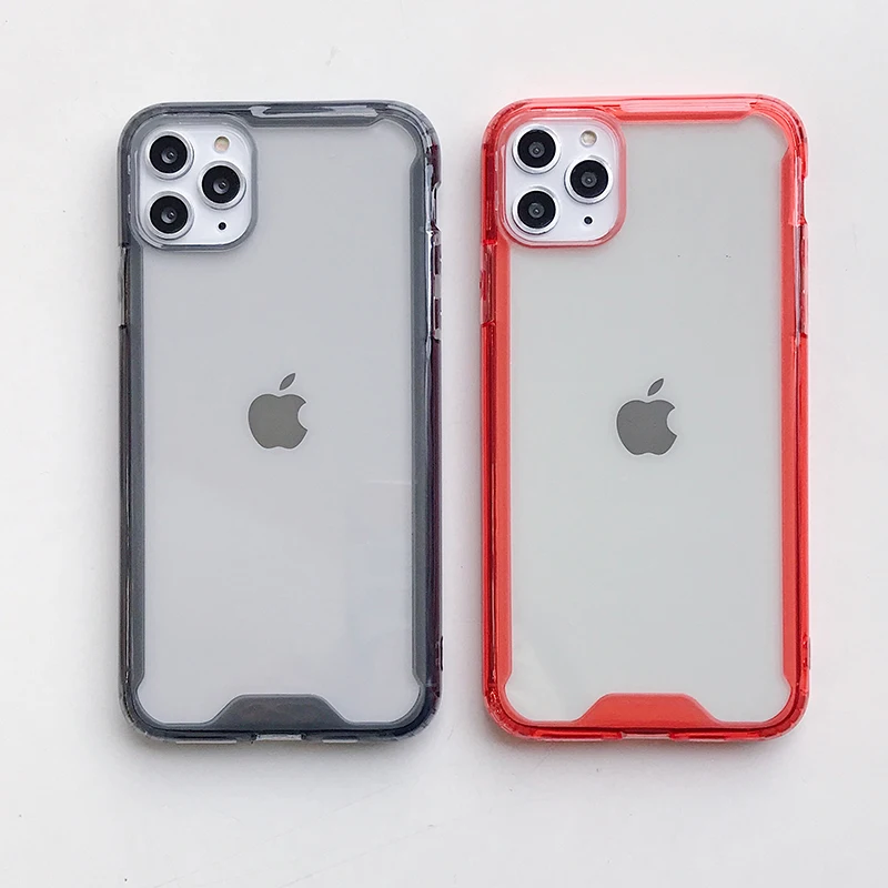 Hot Hybrid Shockproof Cover Case For Apple iPhone 11 Pro Max  11 Pro  11 Transparent TPU + PC Hard Acrylic Silicone shell Case (14)
