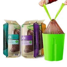 Портативный биоразлагаемый мусорный мешок для мусора, домашний кухонный мусорный контейнер на шнурке, прочный экологичный мешок, экологически Разлагаемый