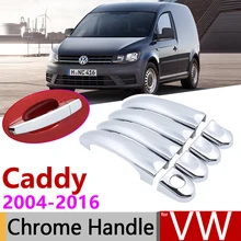 Для Volkswagen VW Caddy 2K 2004~ хромированные дверные ручки крышки наклейки на автомобиль отделка комплект 2005 2007 2009 2011 2013