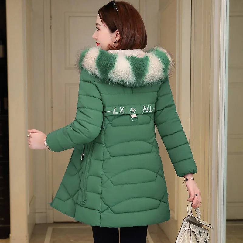 

2019 Winter New Style Korean-style Slimming Loose Fashion Mid-length Cotton Overcoat WOMEN'S Dress Fashion down Jacket Cotton-pa