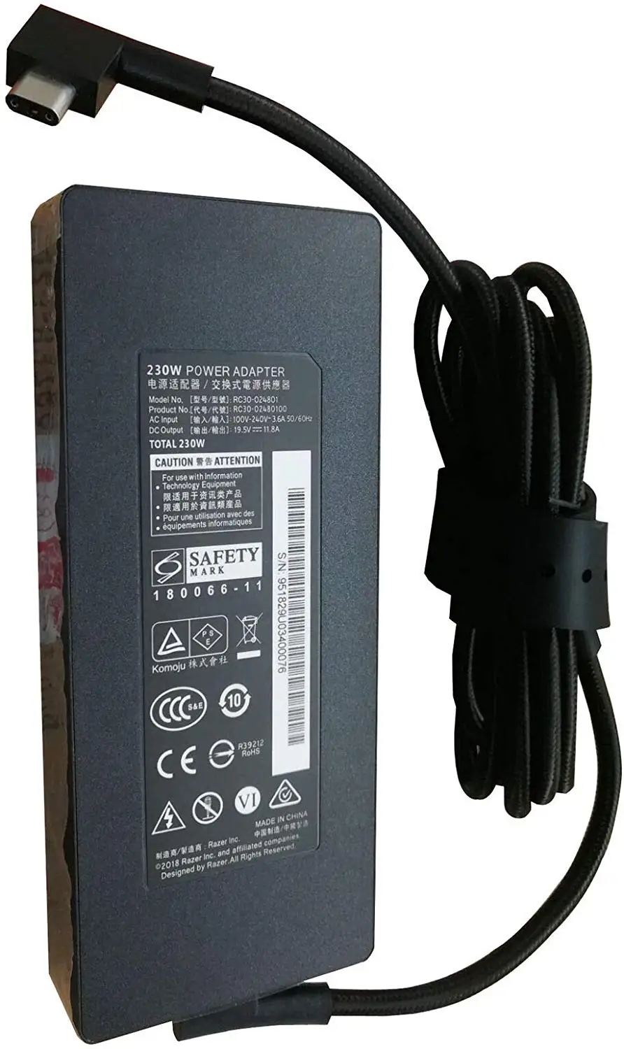 Huiyuan подходит для razer 19,5 V 11.8A 230W AC адаптер Зарядное устройство для RC30-024801
