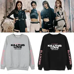 Yaapeet унисекс Одежда для влюбленных корейский BLACKPINK KILL THIS LOVE альбом толстовка с буквами Мужской Женский пуловер Sudadera Mujer