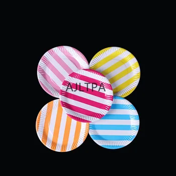

30set/lot Disposable Cake Paper Plates Cutlery Tray Cake Dish Paper Plate Tableware Baby Shower Birthday Party Supplies CT0394
