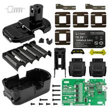 P108 10 18650 Li ion Battery Plastic Case Charging Protection Circuit Board PCB Box For RYOBI