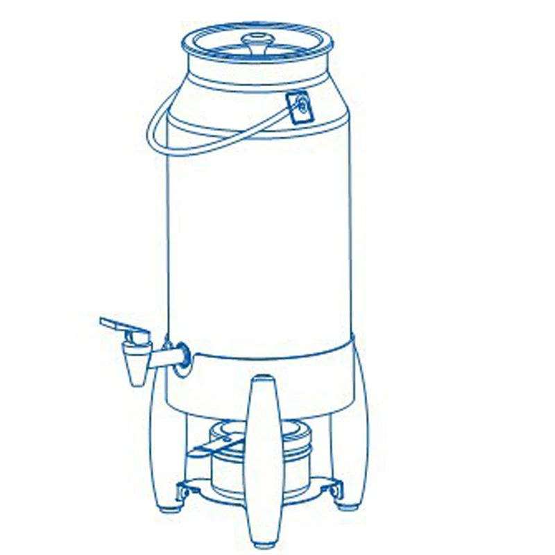5L коммерческий контейнер для напитков из нержавеющей стали для сохранения холода/Теплый чайник Многофункциональный молоко/контейнер для соков 1 шт