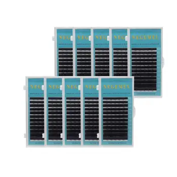 

10 trays Mink Lash Classic Eyelash Extension Ultra Thin Soft Suitable for Volume Grifting Professional Use 12 Trays/Row