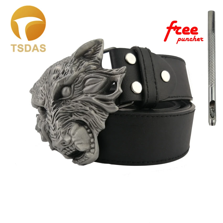 Fashion Animal Belt Buckle Cool 3D Silver Wolf Head 97*80mm Metal Cowboys For Men And Boy Hot Sale|cowboy belt buckle|belt bucklebelt buckle fashion