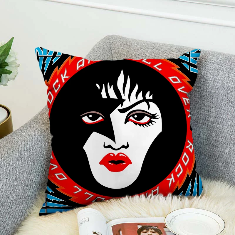 KISS Rock & Roll All Nite Party Pillow Case Polyester Decorative Pillowcases Throw Pillow Cover style-9